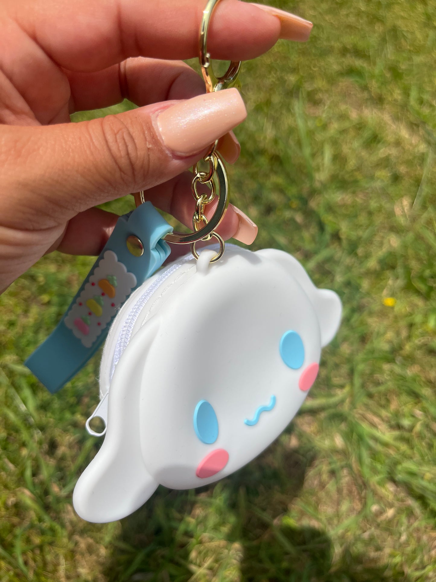 Cinnamoroll Zipper Coin Keychain