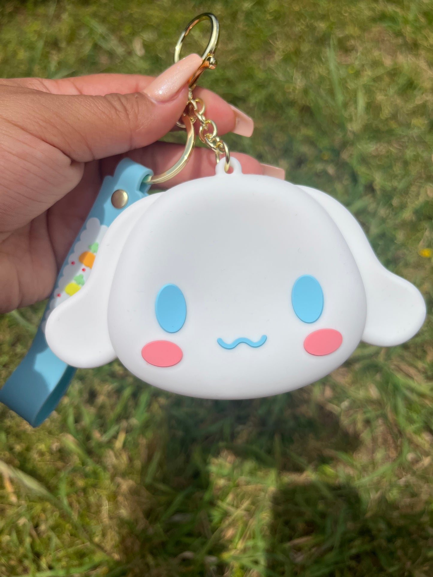 Cinnamoroll Zipper Coin Keychain