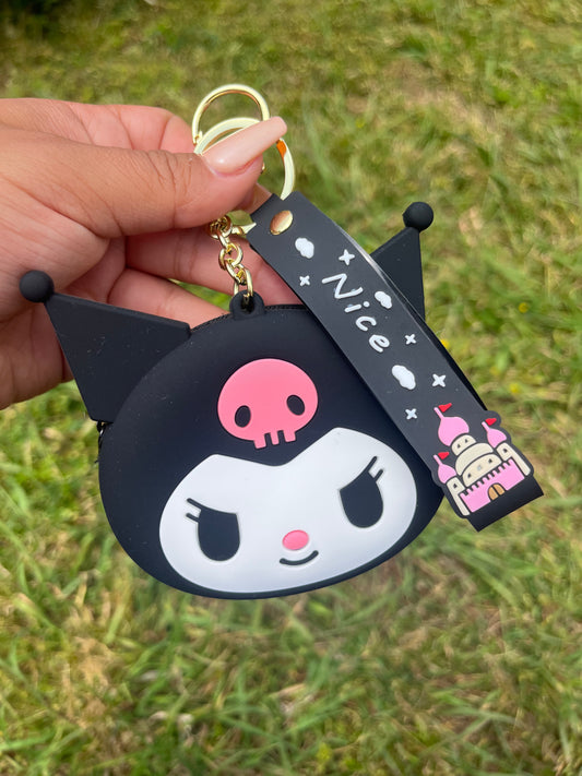 Kuromi Zipper Coin Keychain