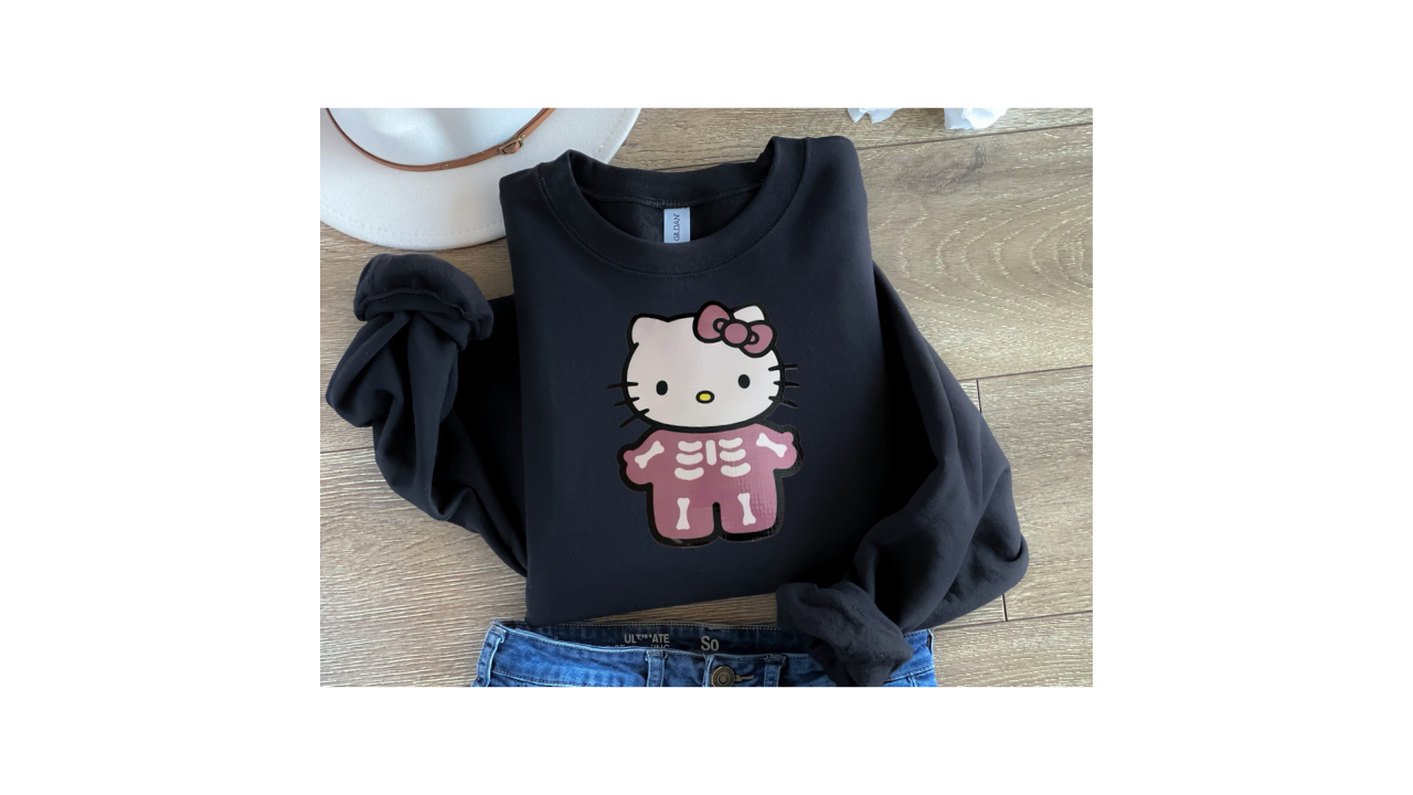 Crewneck pink skeleton