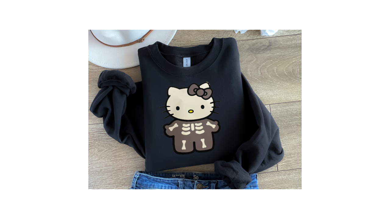 Black skeleton crewneck