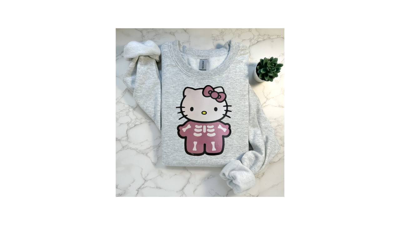 Crewneck pink skeleton