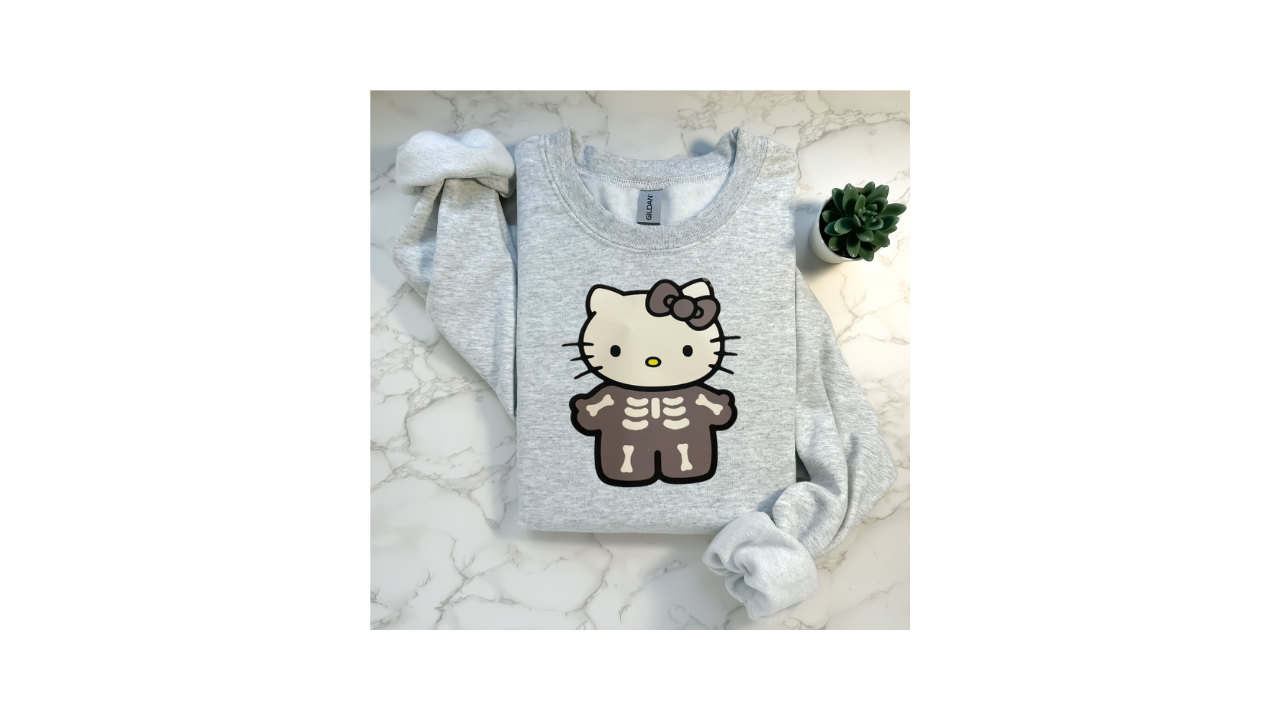 Black skeleton crewneck