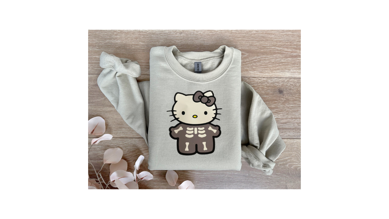 Black skeleton crewneck