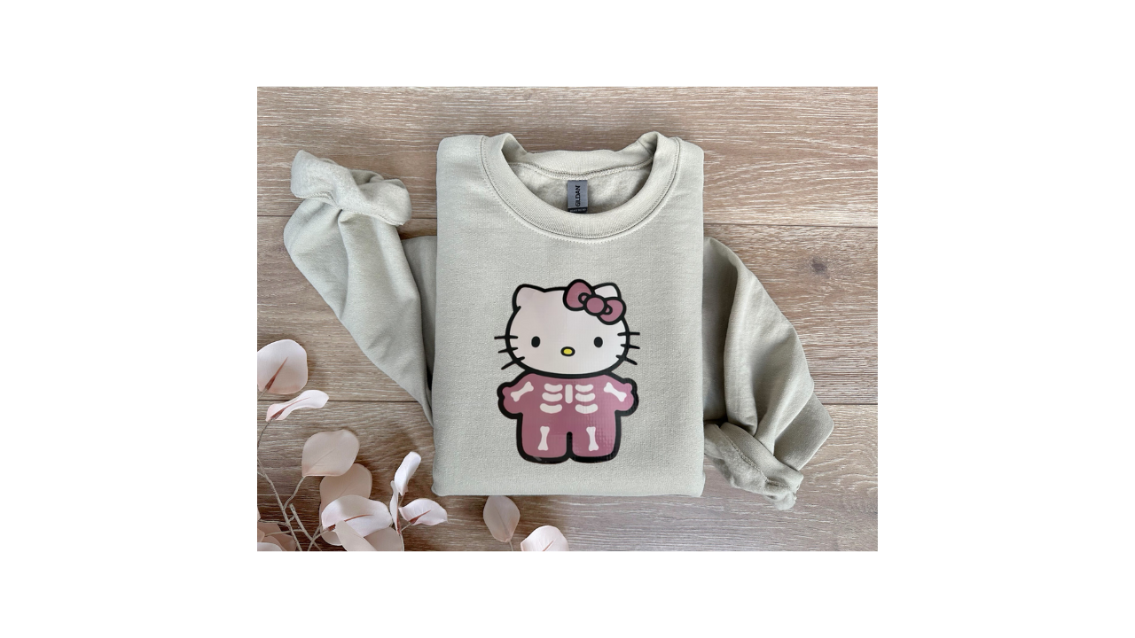 Crewneck pink skeleton