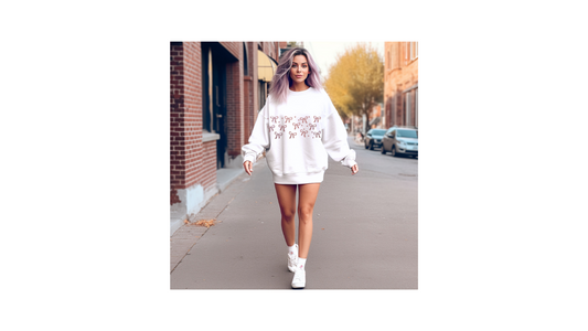 crewneck pink bow